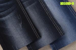 China 9 Oz High Stretch Fake Knit Denim Twill Fabric 71 Cotton 24 Polyester 3 Spandex factory