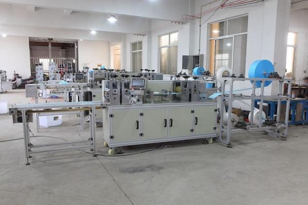 China Blank Non Woven Face Mask Making Machine , 5KW 120-150 Pcs/Min Dust Mask Making Machine factory