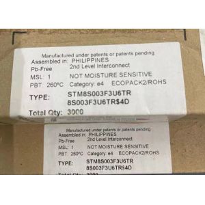 China 16MHz Microcontroller MCU STM8S003F3U6TR 8-Bit Microcontroller Chip 20-UFQFN on sale China 16MHz Microcontroller MCU STM8S003F3U6TR 8-Bit Microcontroller Chip 20-UFQFN on sale