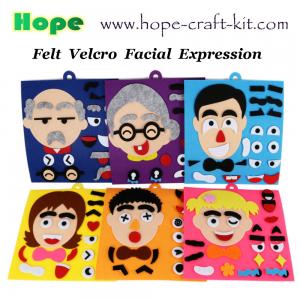 China Felt Puzzle Toys Kids DIY Facial Expression Emotion Changing for Children Learning Education Velcro Sticks 30 X 30cm on sale