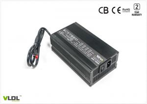 China Black Silver Portable And Smart Battery Charger 12V 25A For Lithium And SLA Battery Pack factory
