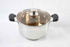 China 20cm,22cm,24cm Cookware cooking pot for promotion project competitive price stainless steel soup pot with double handle factory