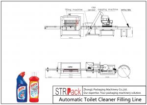 China Compact Toilet Cleaner Filling Machine Liquid Detergent Filling Machine High Efficiency factory