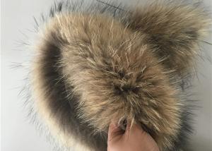 Windproof Real Fur Coat Collar , Genuine Toddler Fur Collar With Satin Lining