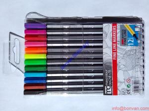 China 24 colors fineliner 0.4mm marco pen multi color pen,water color pen wholesale on sale