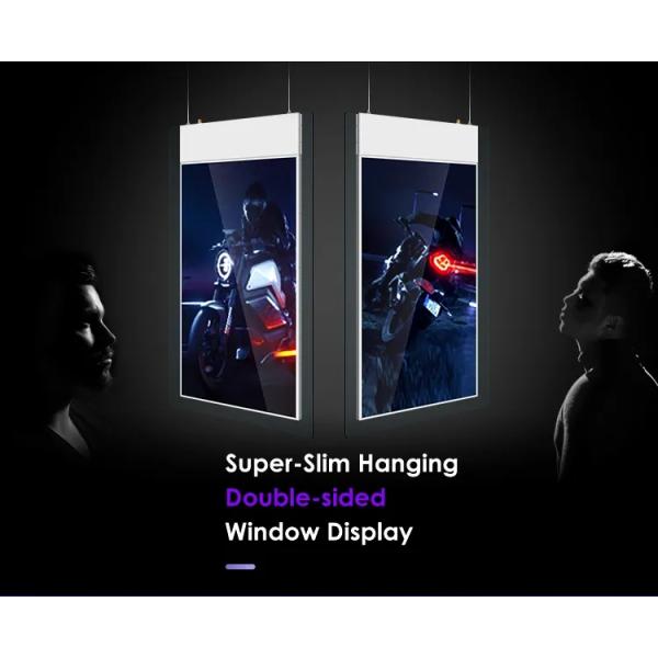 LCD Hanging Window Digital Signage , Advertising Kiosk Display ODM