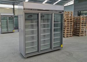 China Self Contained Display Refrigerator Freezer R290 With 3 Hinge Glass Doors on sale