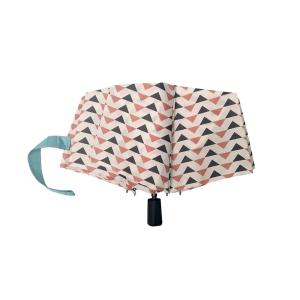 China Triangular Pattern Pongee Portable Folding Umbrella Manual Open factory