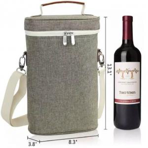 China Collapsible 600D Polyester Exterior Insulated Wine Cooler Bag factory