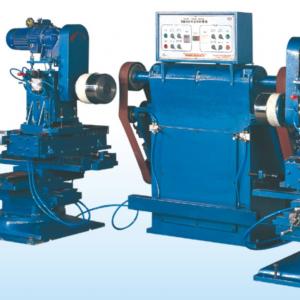 China Cookware Double Head Abrasive Belt Machine Outer Sanding Machine For Metal Ware factory