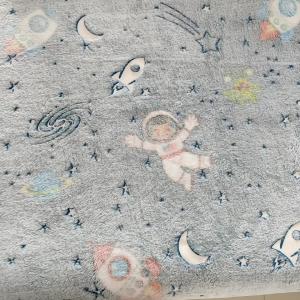 China 100% Polyester Flannel Fleece Fabric 150D 350gsm For Bedding Warm Blanket factory