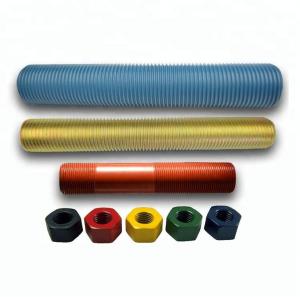 China Colored Anodized Ptef Coated Rod Ends Bolts Acme Threaded Rod With Nuts factory