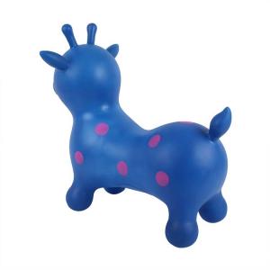 China New Arrival dot print PVC inflatable toys kids ride animal plastic jumping deer middle size factory