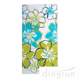Premium Cotton Custom Printed Beach Towels Colorful Flower OEM Available