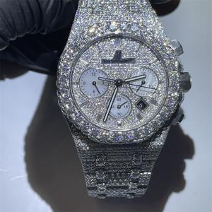 China VVS Diamond Moissanite Iced Out Watch Hand Setting Luxury Automatic Mechanical For Men on sale