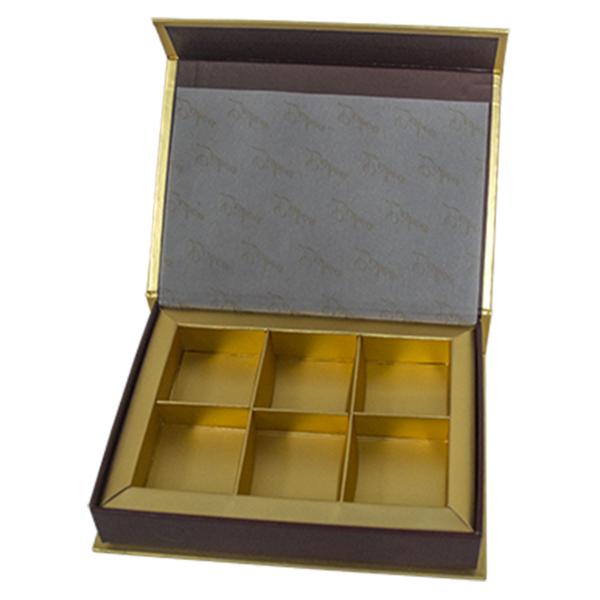 Chocolate Custom Gift Packaging Box Cardboard Insert Gift With Ribbon