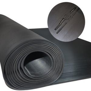 China 4mm Thick Corrugated Fine Rib Rubber Runner Mats Waterproof For Hallways factory