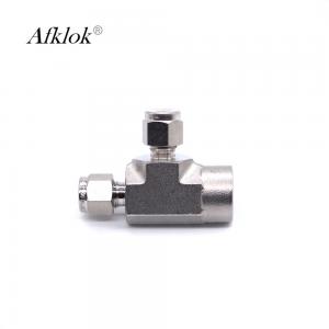 China AFK Stainless Steel Tube Fittings OD Connector 3000PSI Female Run Tee 6mm 8mm 10mm factory