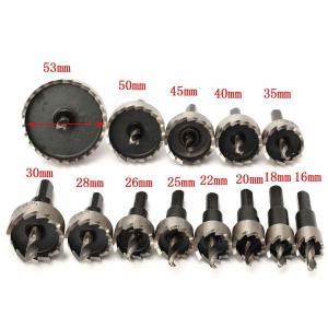 China 13pcs High Speed Steel Hole Saw For Stainless Steel Cutting 5/8- 2 1/9 factory