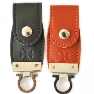 China High Speed Leather USB Flash Drive 2.0 3.0 Full Memory 128GB 256GB Embossing Logo on sale
