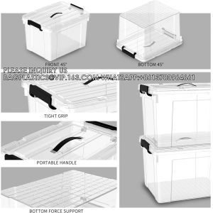 Plastic Storage Bins, Storage Box, 6 Pack, Tote Organizing Container With