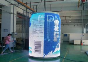 China Staduim Stage / Railway Stations Cylinder Curved LED Display with 7.8mm Pixel Pitch on sale