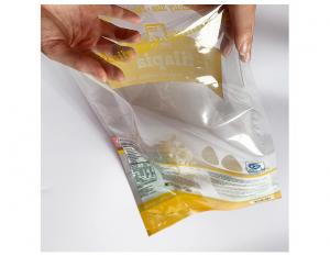 China Golden Food Packaging Pouches With Heat Seal Food Packaging Coffee Beans Nuts factory