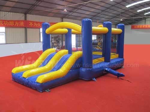 PVC Tarpaulin Inflatable Bounce Slide Combo With Two Exits 6x3.5x2.5m