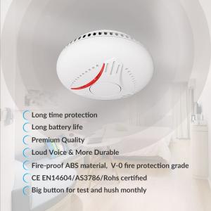 China 433mhz Interconnected Wireless Smoke Alarms OEM Homekit Smoke Detector on sale
