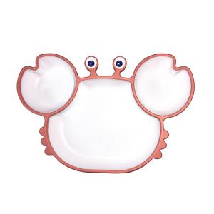 China Crab Shape Silicone Suction Bowl Divided Eco Friendly Food Grade For Babies factory