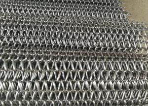 China Metal Spiral Mesh Belt , Decorative Wire Mesh Belt Anti Rust For Restaurant factory