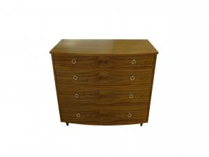 China 4 Drawer Hotel Room Dresser Walnut Wood Veneer Commercial Furniture factory