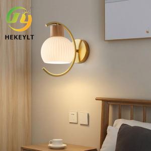 China Nordic Solid Wood Wall Light Simple Creative Porch Light Stairs Aisle Bedroom Headboard Wall Ligh on sale