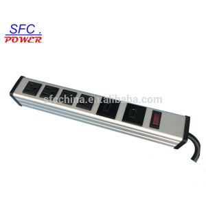 Buy cheap Aluminum- alloy power strip with 2 port USB 5V 2.1A & 4 Ways USA outlets from wholesalers