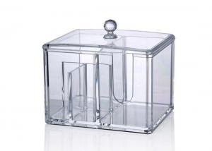 China Transparent 14*10.2*10cm Acrylic Cosmetic Storage Box With Lid factory