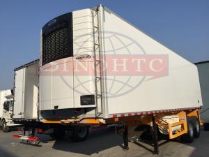 China Double Alxe Refrigerated Semi Trailer , 40FT Refrigerated Enclosed Cargo Trailers factory