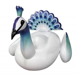 China Advertising inflatable white peacock pool float summer beach toy for sale factory