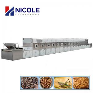 China Tunnel Microwave Food Dryer Stainless Steel Industrial Insects Drying Machine factory