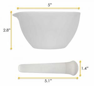 China Porcelain Mortar & Pestle Set, 9oz (275ml) - Unglazed Grinding Surface - Excellent For Kitchen Or Laboratory factory