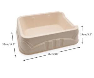 China Bamboo Fiber  Disposable Litter Boxes Eco Friendly Molded Pulp Paper Litter Box factory