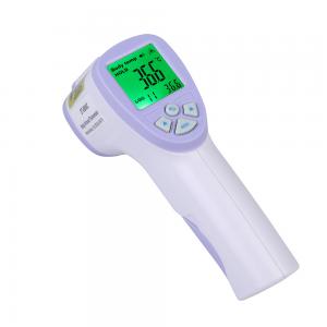 China White  Easy Reading Digital Forehead Thermometer Large Screen Backlight Display factory