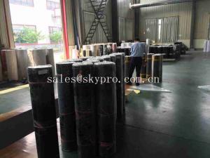 China Industrial Black Rubber Sheeting Roll Smooth Surface Self - Adhesive Rubber Matting Rolls on sale