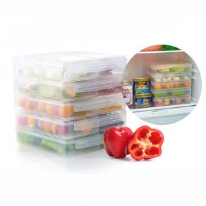 China Food Storage Container with Lid 3 Compartments Stackable Portable Freezer Storage Containers factory
