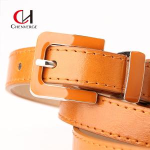 China Zinc Alloy Ladies Leather Belt Creative Glossy Surface For Dresses Half Skirts factory