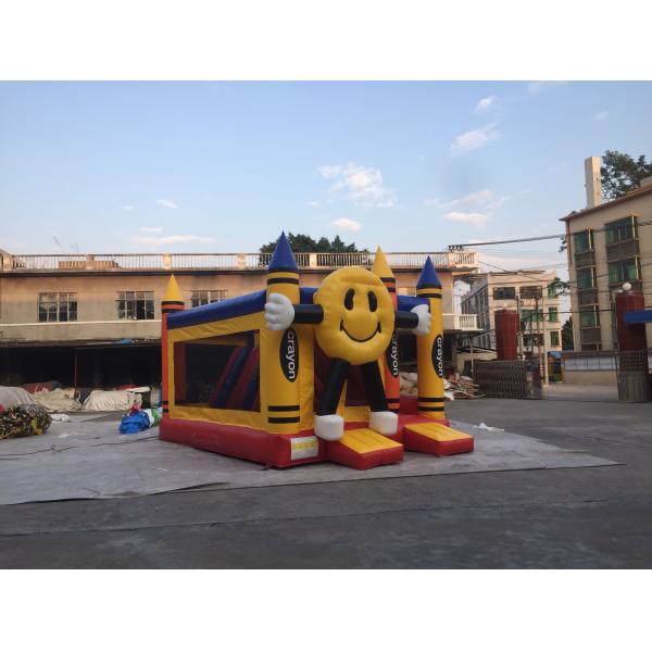 Colorful Smiling Inflatable Happy Face Crayon Combos With Digital Printing