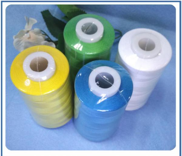 China White spun Polyester Sewing Thread 40S / 2 good color fastness factory