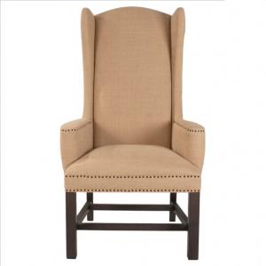 China New Solid Wood Chair Living Room Furniture Tufted Fabric Accent Club Chair on sale