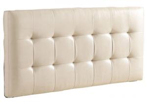 China Modern White Padded Headboard Solid Wood Plywood Fabric Foam Material factory