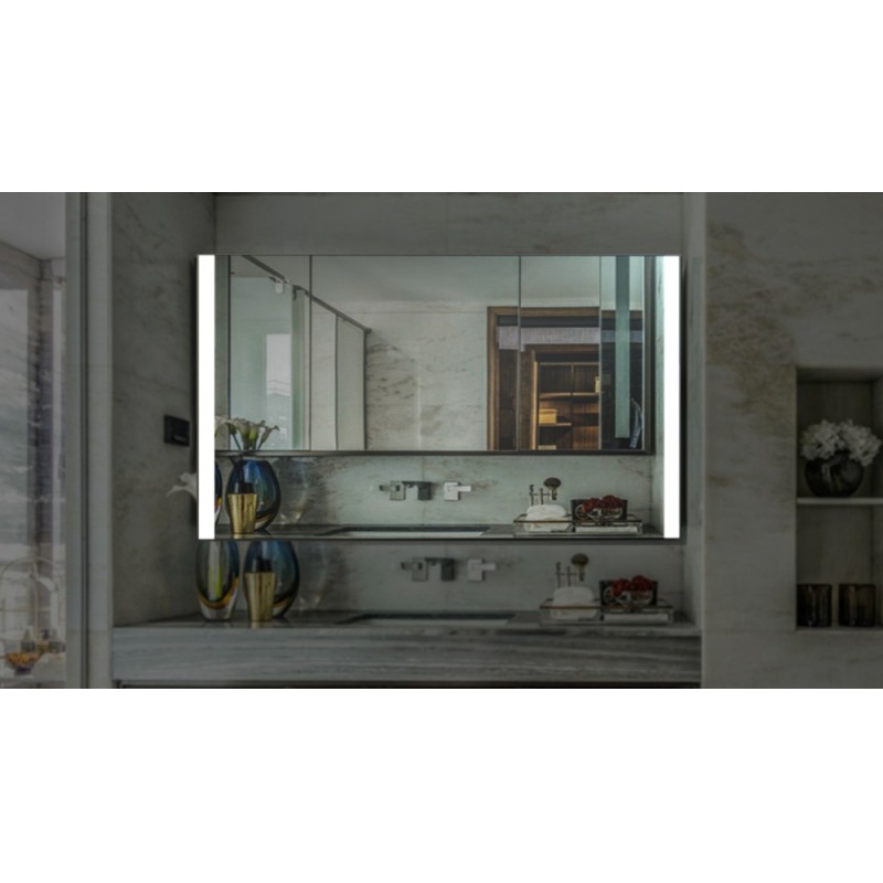 LED Illuminated Bathroom Mirror For Bath Wall Touch Sensor Stepless