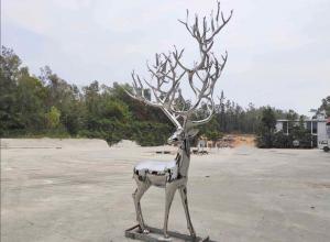 China Large Metal Garden Sculpture , Outdoor Modern Sculpture Stainless Steel factory